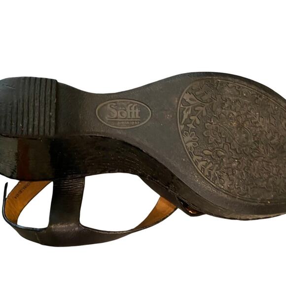 Sofft Black Platforms Sz 6 Leather Uppers No Scuffs, Scrapes on Heels. - Picture 7 of 7